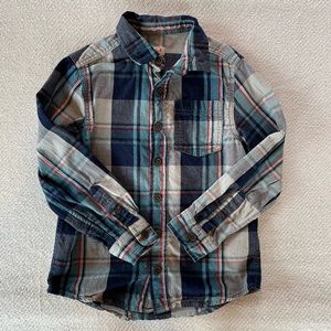 Cat & Jack™ Flannel Shirt SZ S 6/7 - Blue